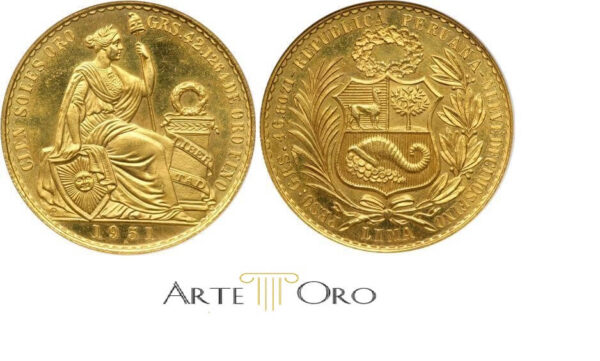 Moneda Sol De Oro Del Perú